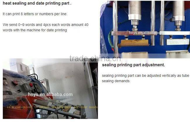 Easy operation cosmetic plastic tube sealing machine with date printing function