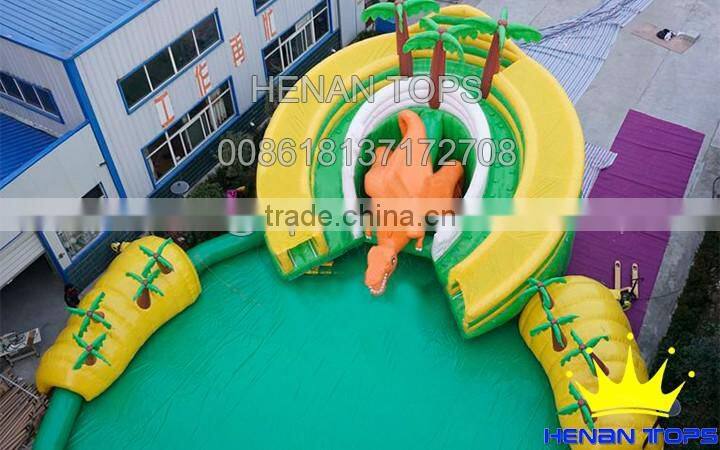 Rectangular Above Ground Swimming Pool Dinosaur Inflatable