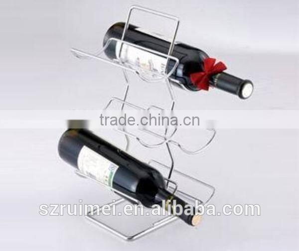 Special shape counter nice look stainless steel wine rack