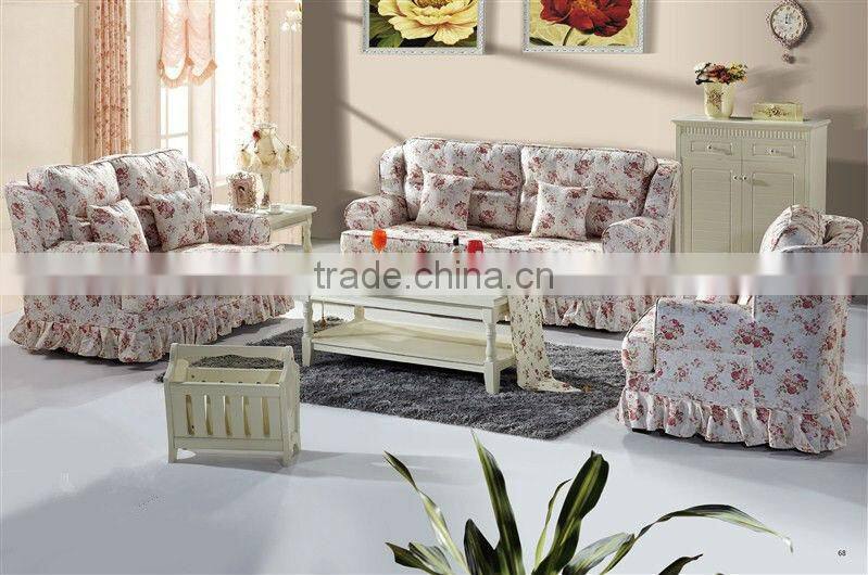 Korea Style Slipcovers Living Room Fabric Sofa Furniture ,South Korea Garden Style Sofa,Graceful Wooden Newspaper Racks