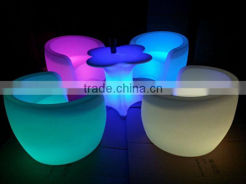 atmospheric glowing cube chair with 16 colour change