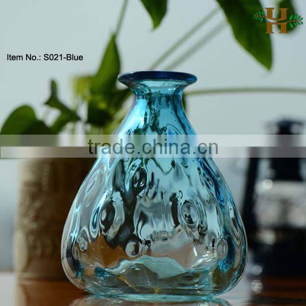 Mouthblown Italy Vase Narrow Mouth Glass Flower Vase