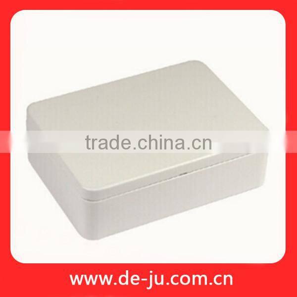 Cylinder With Inner Cap Sealing White Tin Box For Tea