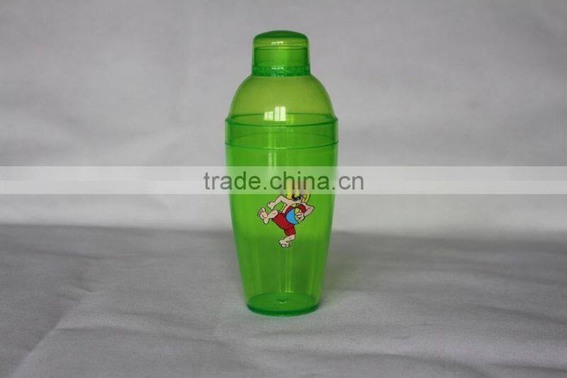 Sedex Audited Factory 200ml/ 350ml/400ml/550ml/700mlPlastic Cocktail Shaker