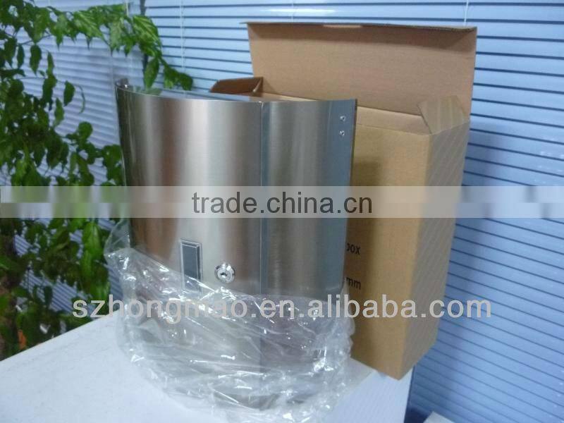 stainless steel wall mounted mailbox