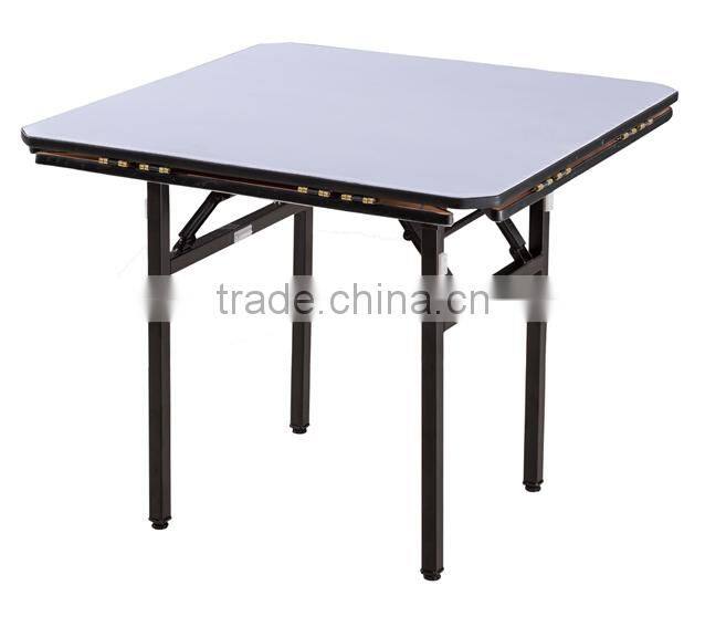 Hot sale PVC Covered Plywood Square/Round Folding BanquetTable QZ6008