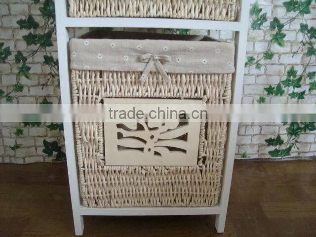 modern practical tall white wooden cabinet with 2 drawer