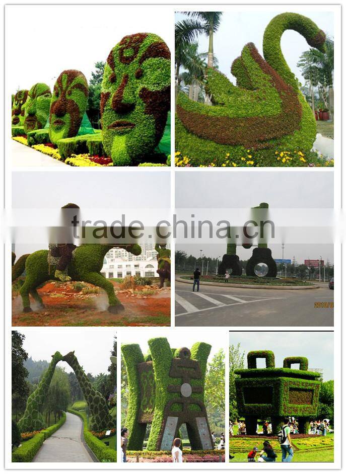 2016 New design artificial green sculpture for garden manufacturer