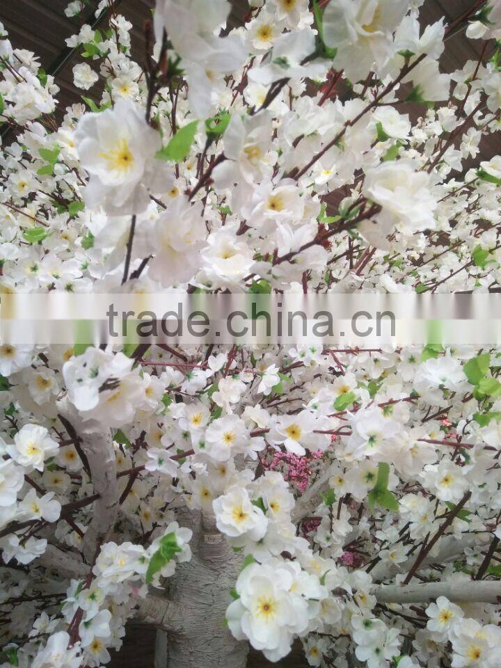 artificial peach blossom tree white silk flowers cherry wedding tree