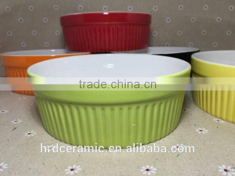 Stocked colorful round shape sala bowl,ceramic soup bowl for microwave oven