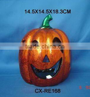 porcelain moroccan ceramic garden indoor use -dolomite pumpkin candle holder