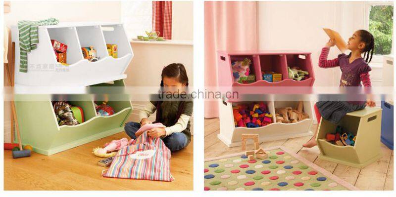 Girds environmental wooden storage cabinet for kids toys