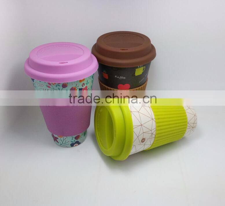 Hot-sell Beautiful Eco Bamboo Fiber Coffee Cup with Print