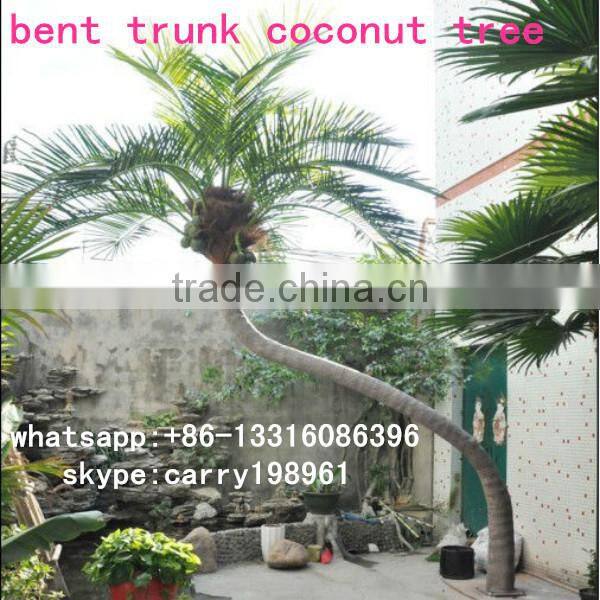 LXY072007 curved trunk new design artificial coconut tree decoration outdoor palm plants