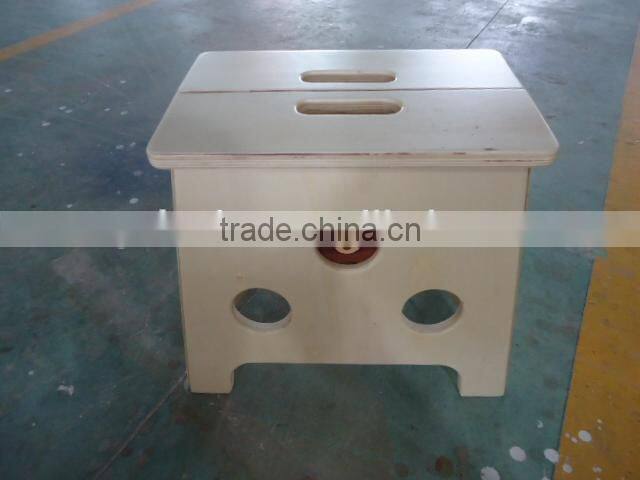 poplar wooden foldable stool FSC certificate