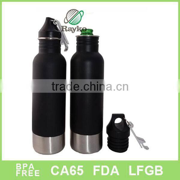 Stainless Steel Beer Bottle Insulator - With Bottle Opener - Fits most 12oz beer bottles