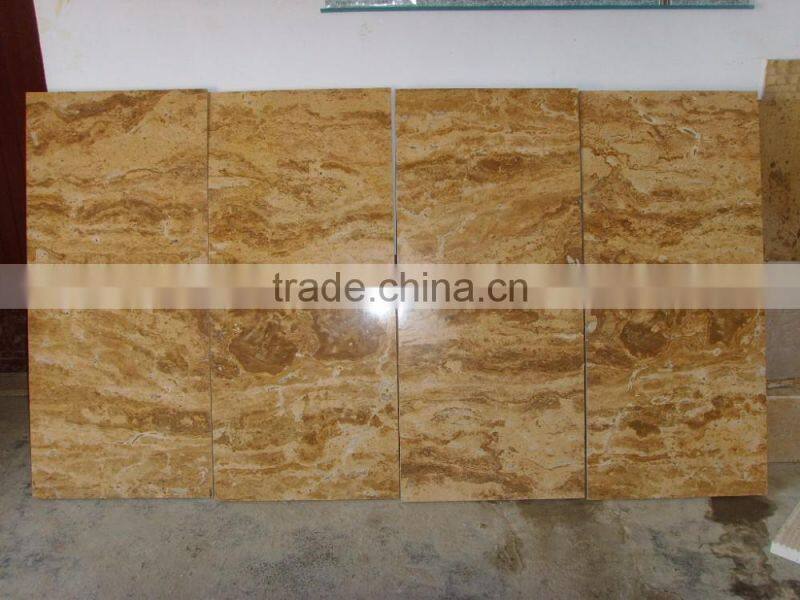 Yellow Wooden Limestone Tile Polished Wooden Yellow Limestone Tile Golden Liemstone
