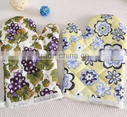 heat resistant cotton oven mitt kitchen microwave oven gloves wholesale