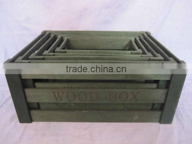 eco-friendly colorful cheap wooden fruit crate for sale