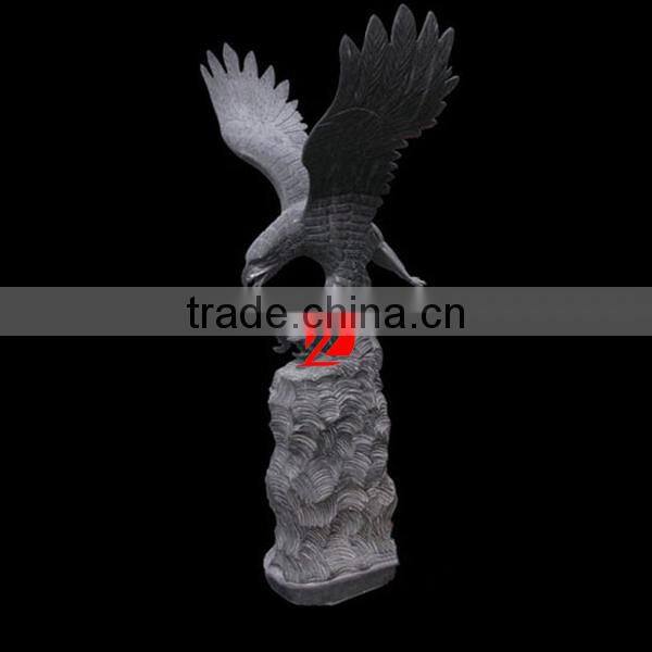 stone black eagle sculpture