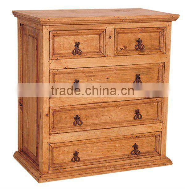 Pine Country Dresser with 5 Drawers