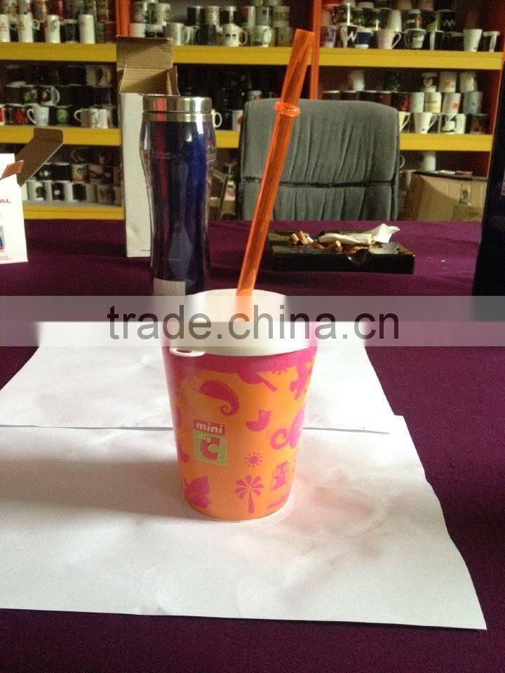 single wall plastic tumbler with straw and lid
