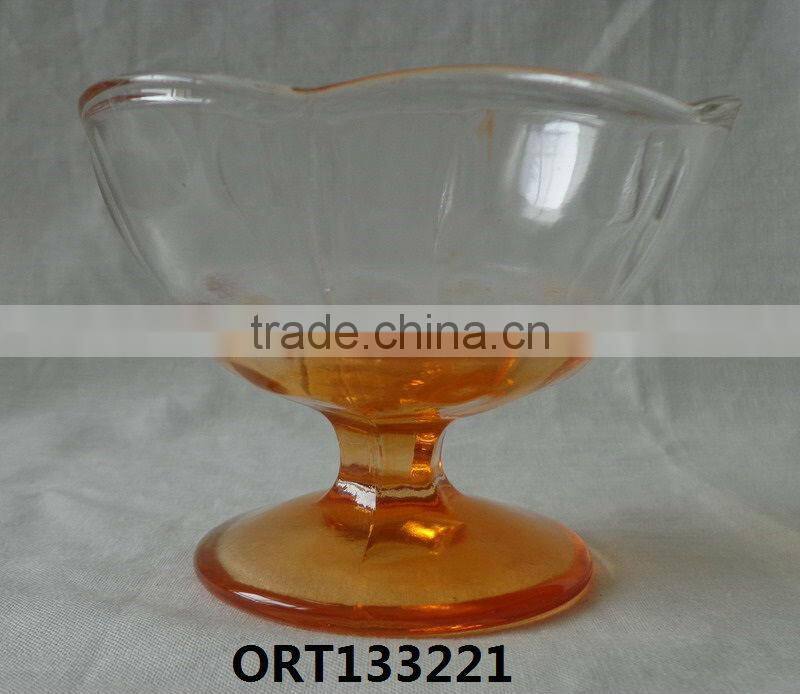 Green paint glass candle holder