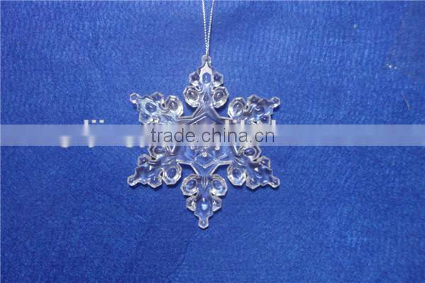 clear acrylic snowflake hanging ornament supplier for 2015