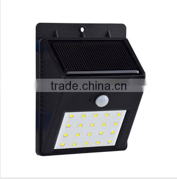 2016 new products PIR Solar Power Garden Decorative Lights&lighting Motion Sensor Wall Outdoor Lamps camping led light