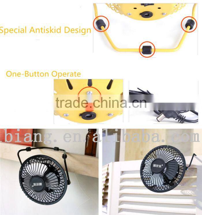 8 color 4" steel structure wtih rubber fan Portable USB Cooling Mini Fan or Air Conditioner Fan