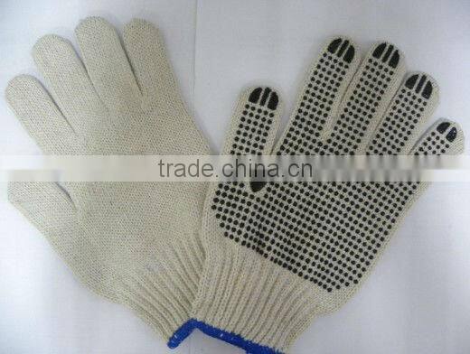 PVC dotted knitted gloves