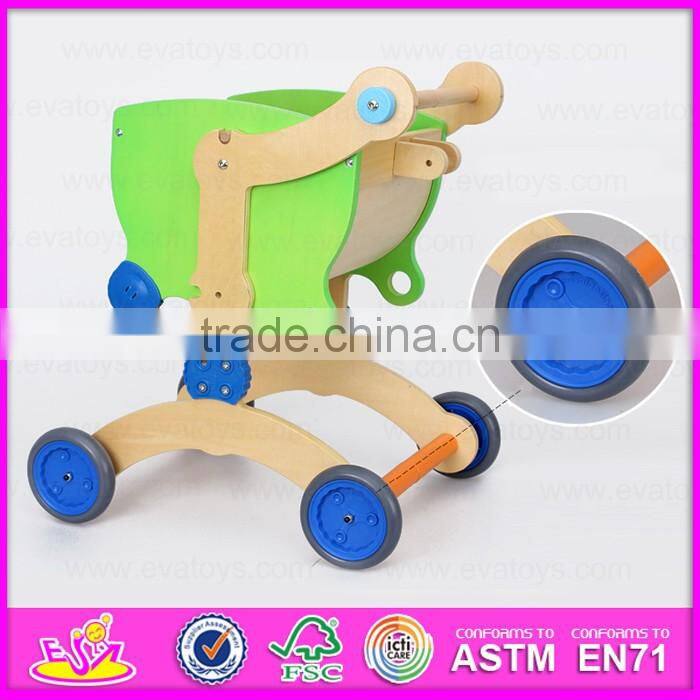 2016 new design Wooden baby walker toy,High Quality wooden baby educational walker toy, 3 IN 1 wooden walker toy W16A016