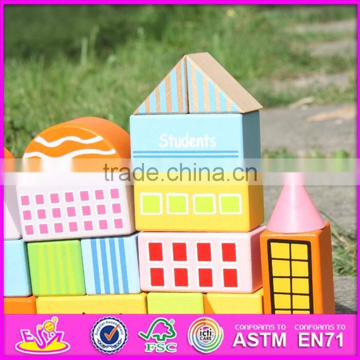2017 new design 25 pieces educational toys children wooden blocks W13A122