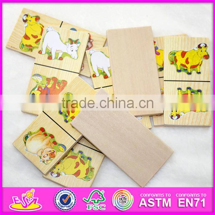 2016 New and popular children wooden mini domino toy WJ277619