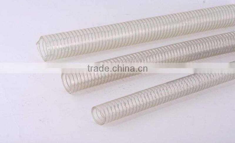 Spiral steel wire reinforced hose pvc hose