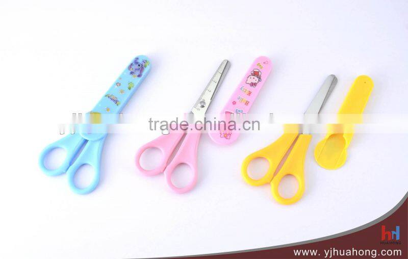 Soft grip titanium-coated blade stationery scissors/office&school scissors
