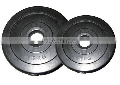 black rubber coated bumper plates