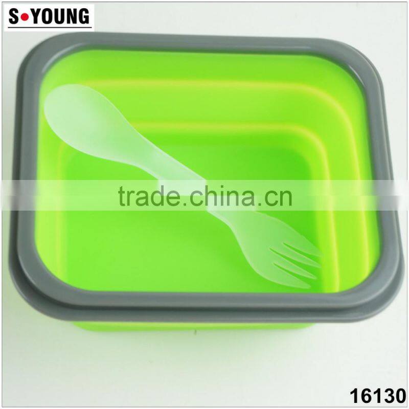 16130 Collapsible Silicone Kids Food Storage box