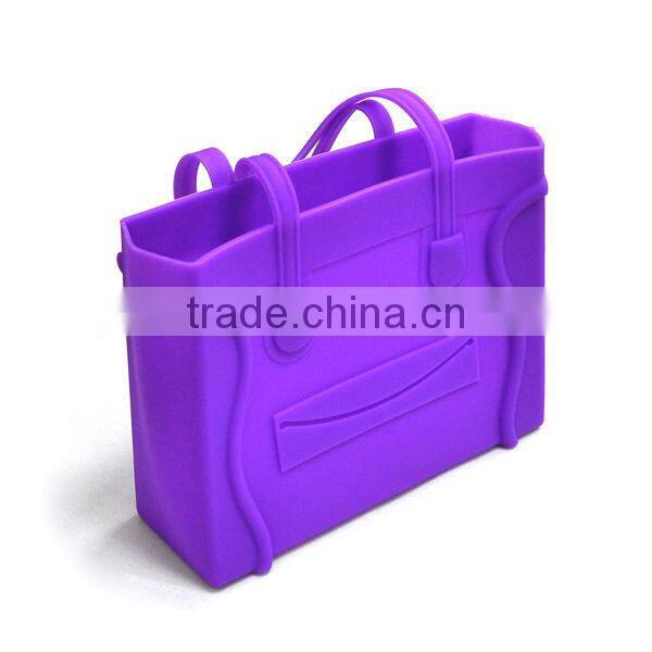rectangular smile face big tote bag