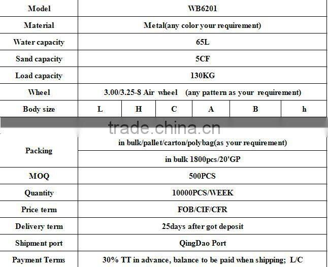 hot sale construction and building wheel barrow WB6201