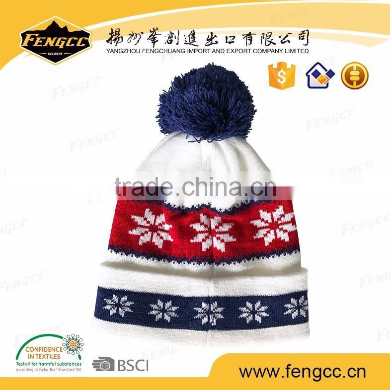 Knitted soft cotton custom cute baby winter hat