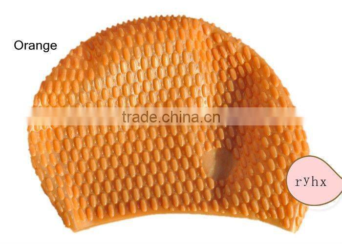 Comfortable printing silicone swim cap large swimming cap