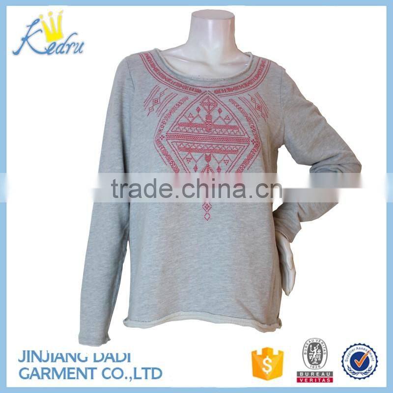 Lady Knitted Embroidery Hoody