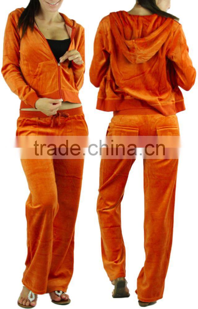 Comfy Soft Plush Velour Suit Hoodie Sweat Set Tracksuit
