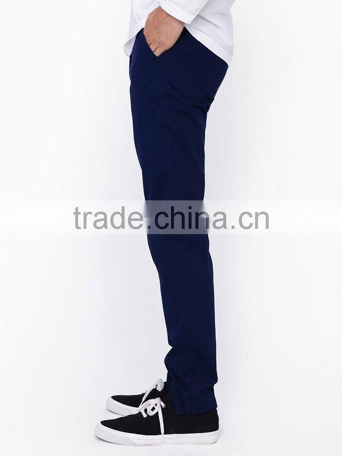 Wholesale Slim fit mens long trousers leggings custom cotton twill chino pants