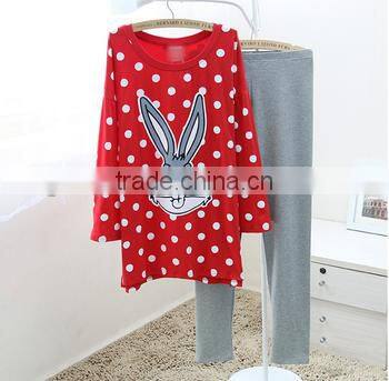 2015 fashion printing soft cotton homewear ,long sleeve sleepwear blank homewear ,lady's printing homewear