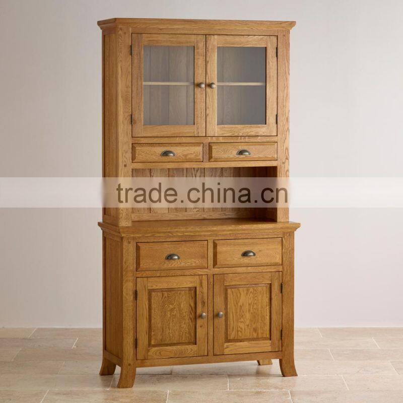 rustic oak wood small sideboard top with good design and 100% solid oak wood