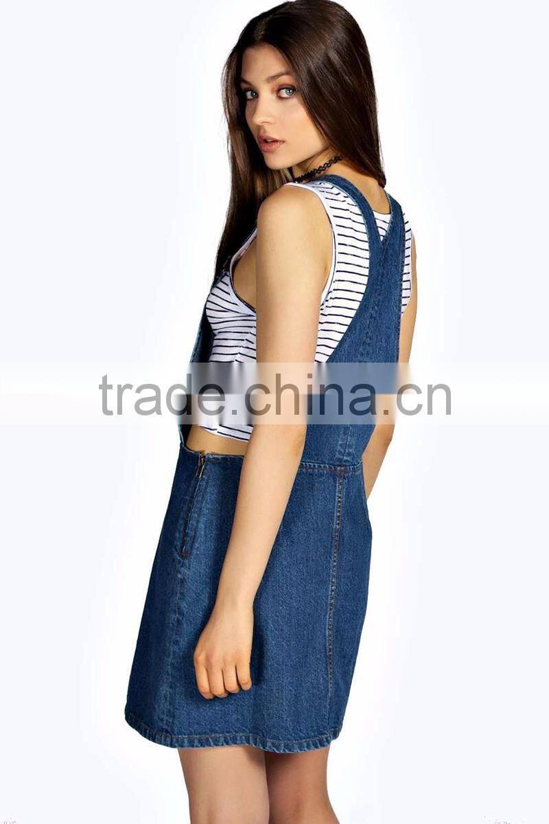 women bonnie denim jean overall dress