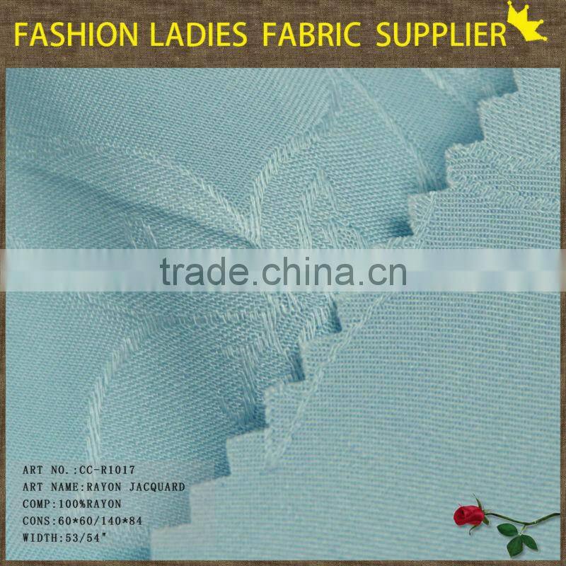 hot sales 100% pure rayon dobby fabric for suit and pants solid jacquard fabric jacquard rayon fabric