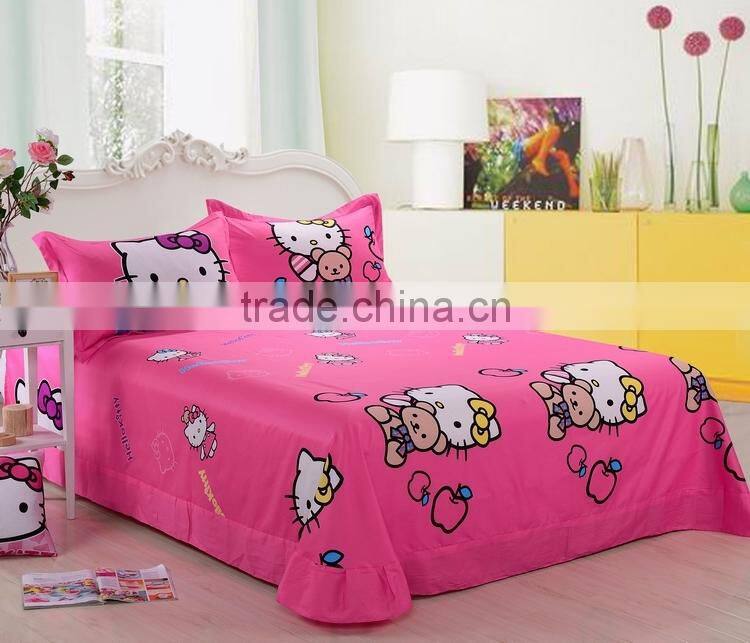 Hello kitty cute cat print bedding set for children